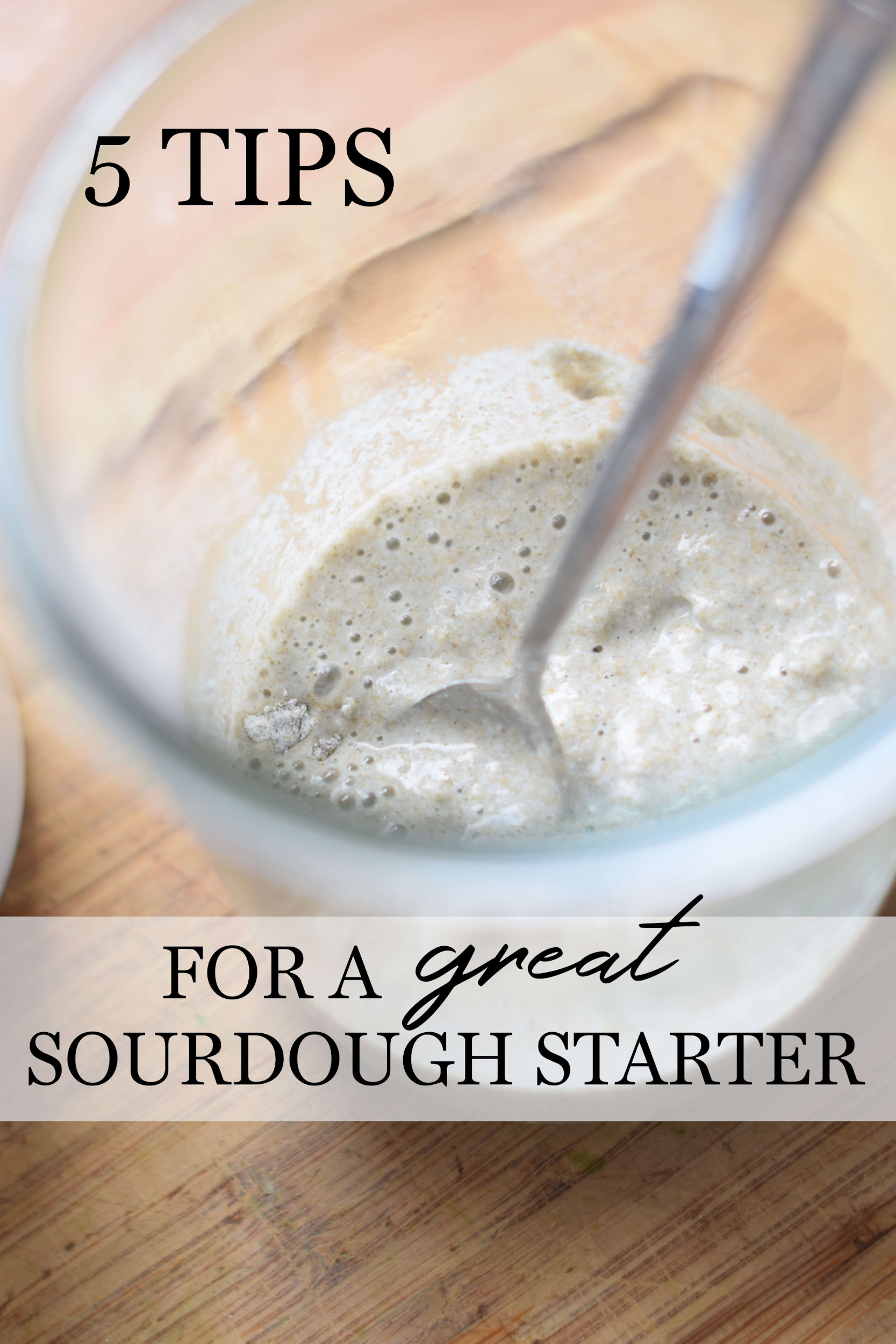 Glass jar with a sourdough starter