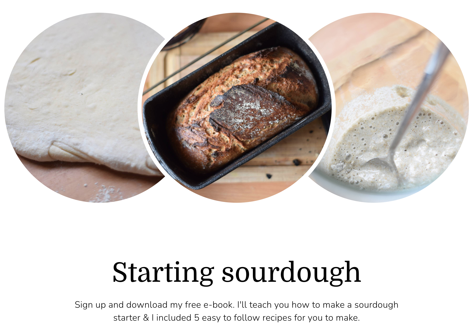 Learn how to bake with sourdough with my free e-book